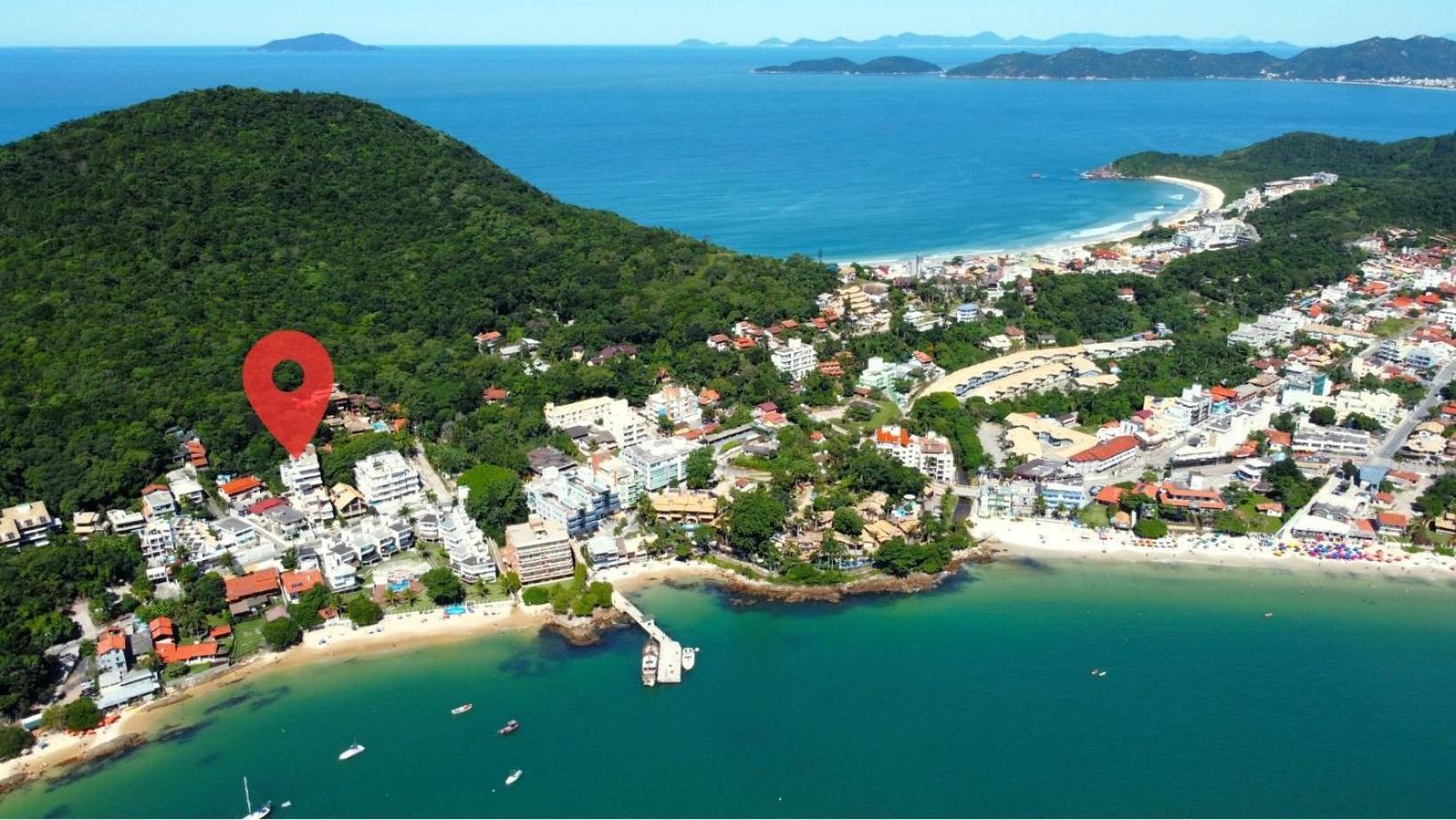 1079 - Apartamento Com Vista Para O Mar Em Bombinhas Bagian luar foto