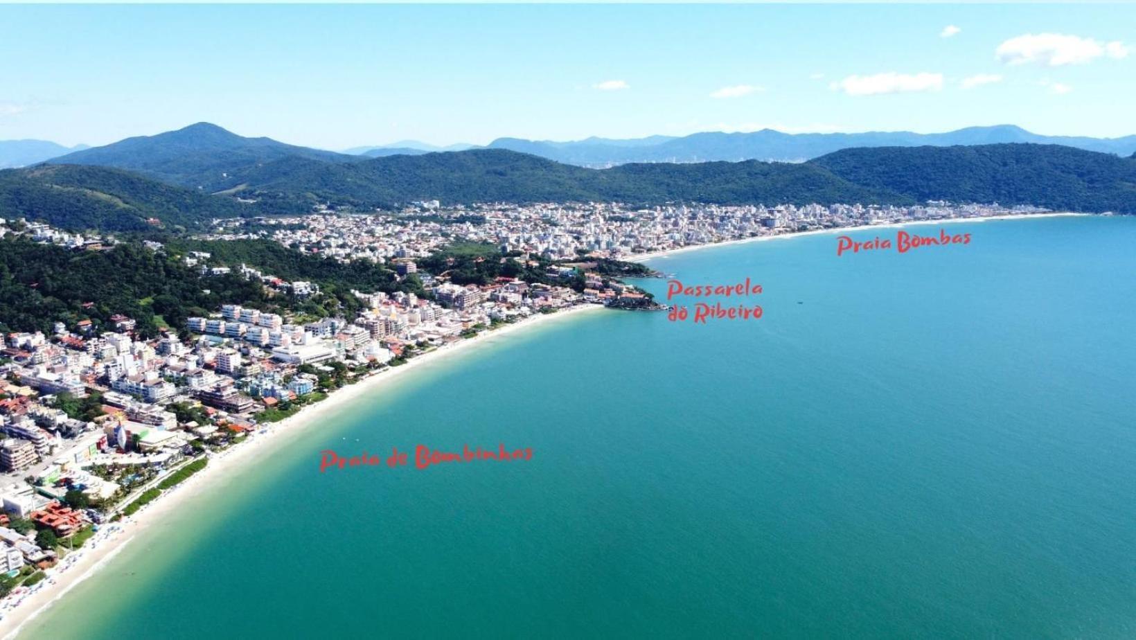 1079 - Apartamento Com Vista Para O Mar Em Bombinhas Bagian luar foto